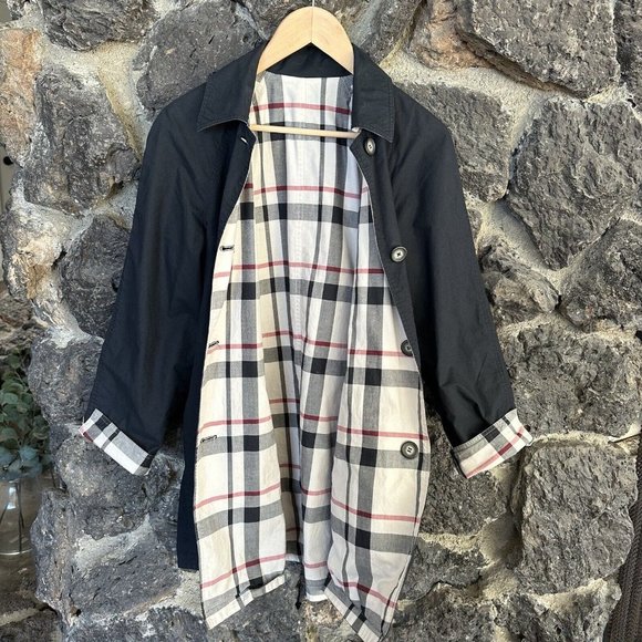 Pendleton Womens Jacket Reversible Blac & Plaid Check‎ Size Small - Picture 8 of 8